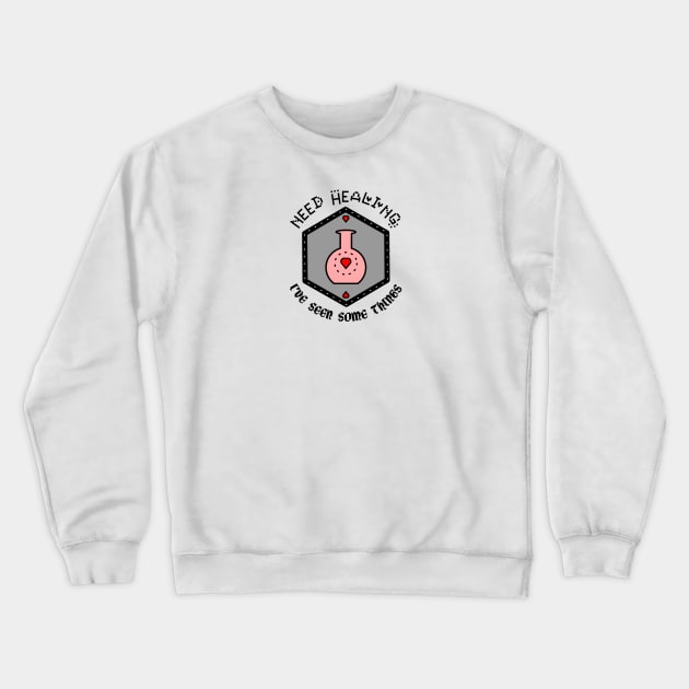 Need Healing RPG Gamer Crewneck Sweatshirt by TaliDe